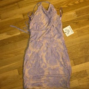 Purple floral mini dress - NEVER WORN